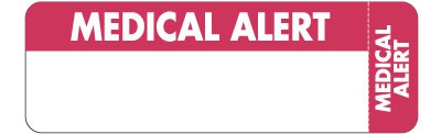 MEDICAL ALERT LABEL, Item # MAP6270 