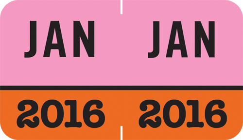 Color-Coded Month/Year Labels, 15/16" Labels