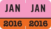 Color-Coded Month/Year Labels, 15/16" Labels