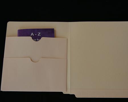 Left-Hand Double Pocket Folder, Letter Size, 11 Pt, Item 1590