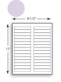 Name Labels, White, 3-7/16" x 2/3", Item 6W 